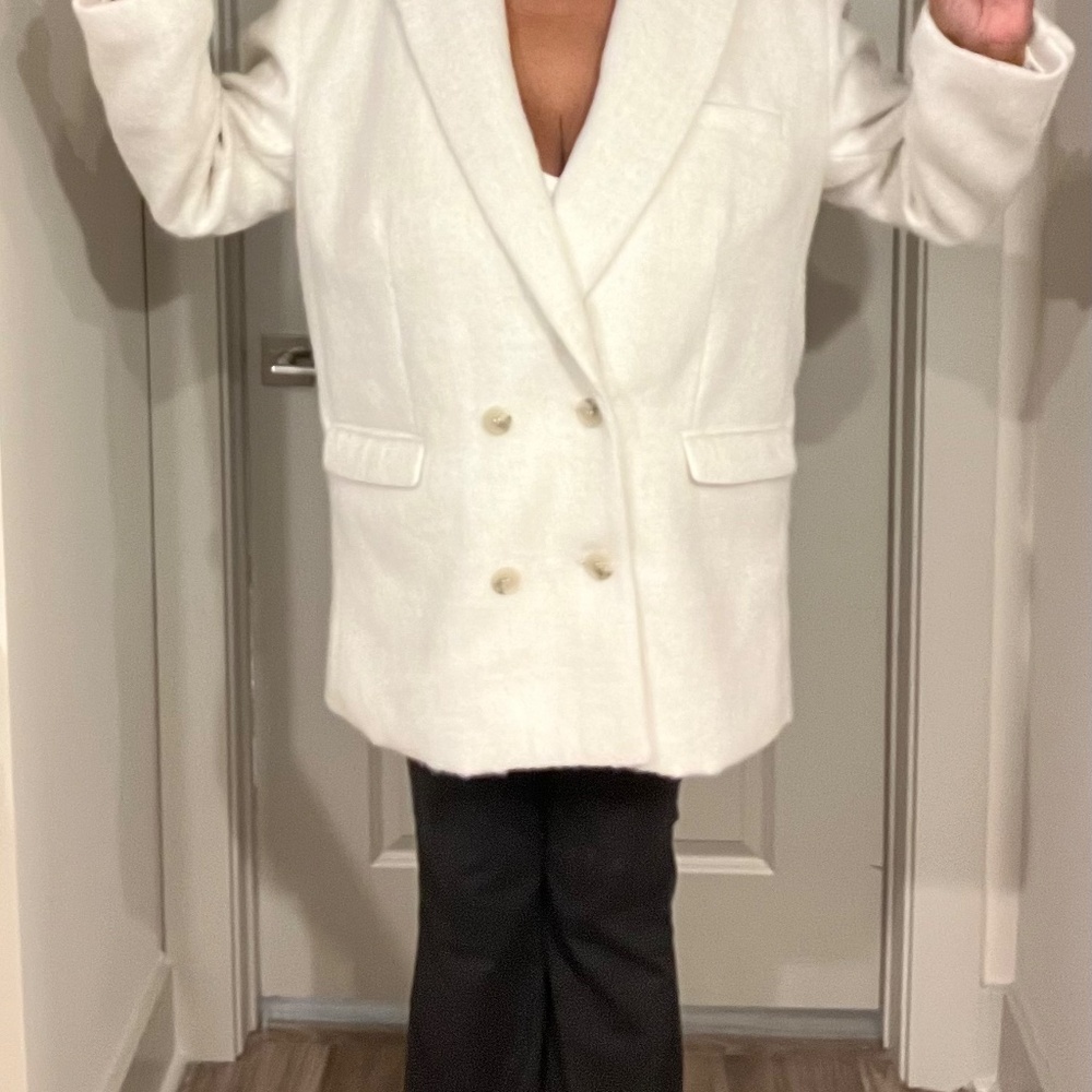 Winter White Double Breasted Jacket - image 2